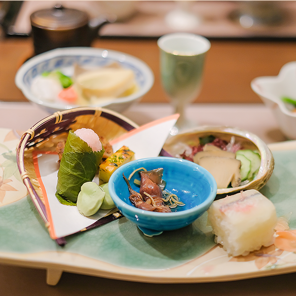 熊本の野菜を使った会席料理