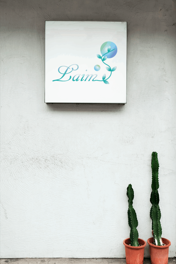 Laim仮案件の看板モックアップ